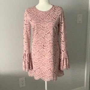 Pink lace dress